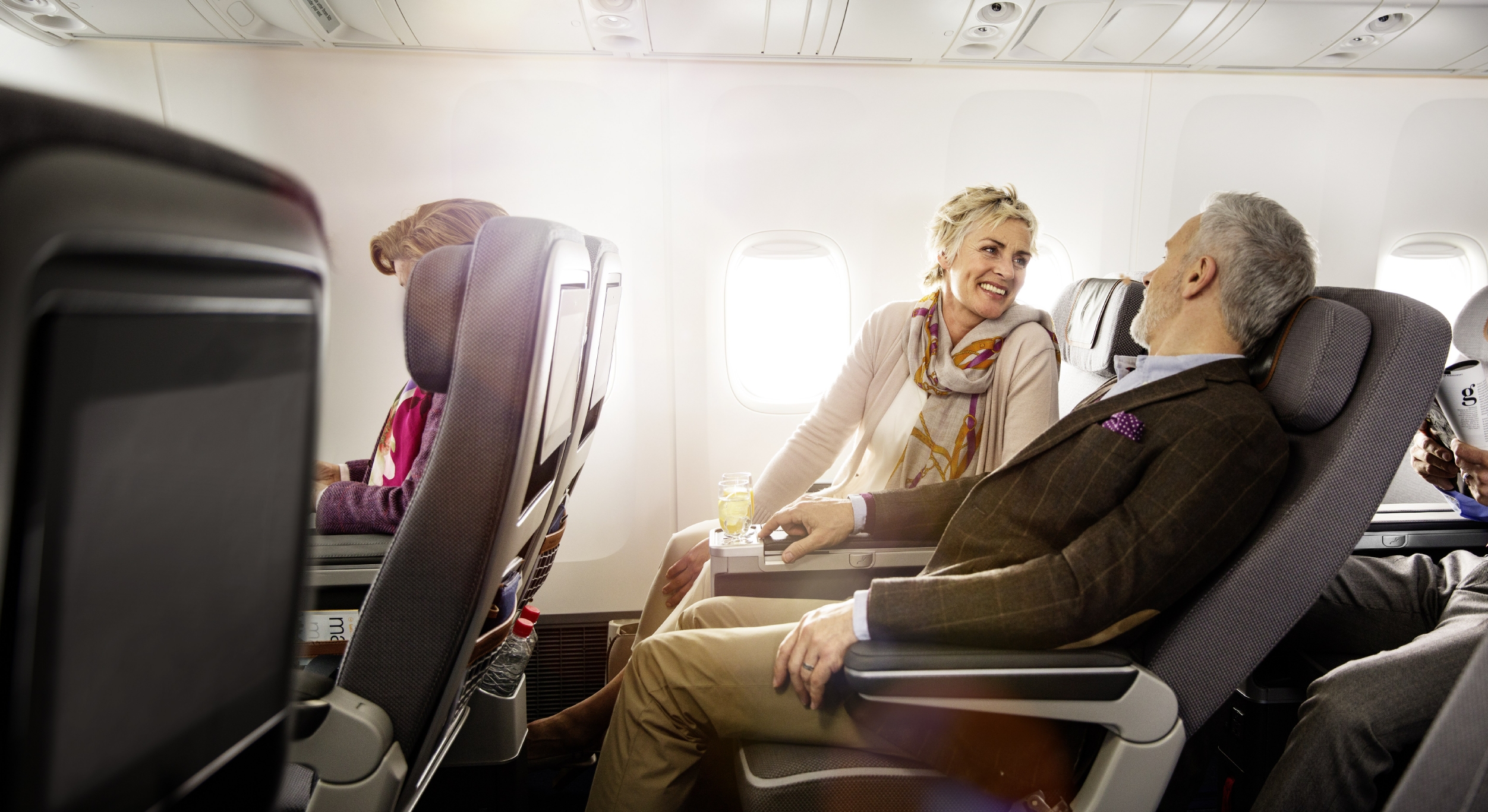 Lufthansa stoelen in de premium economy