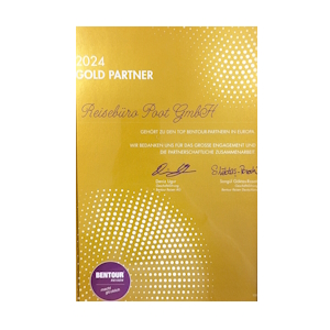 Certificaat Bentour Gold Partner